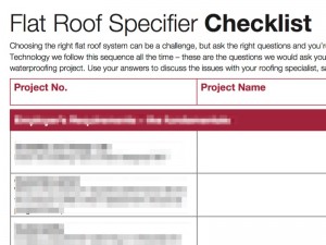 Flat Roof Checklist for Specifiers